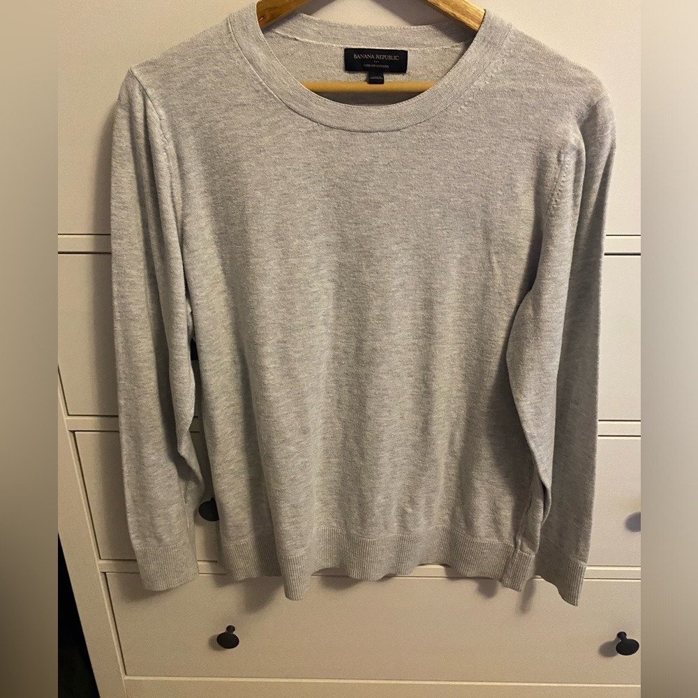 Banana Republic, Women’s XL, Forever Sweater, Grey crew neck